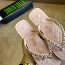 Sandália Santa Lolla Flip Flop Corrente Dourada 0106.0D67
