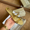 Rasteira Arezzo Bico Redondo Tiras Nós A044850666
