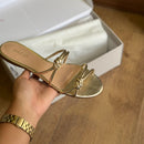 Rasteira Arezzo Bico Redondo Tiras Nós A044850666