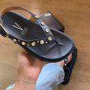 Sandália Vizzano Flatform Adornos Dourados 6510.125