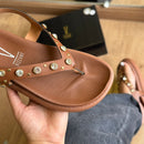Sandália Vizzano Flatform Adornos Dourados 6510.125