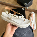 Sandália Vizzano Flatform Adornos Dourados 6510.125