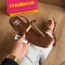 Sandália Moleca Rasteirinha Detalhe Metálico 5560.102