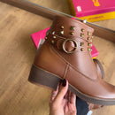 Bota Moleca Couro Fivela Tiras Grossas 5354.201
