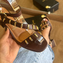 Sandália Vizzano Salto Bloco Detalhes Dourado 6428.159