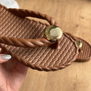 Sandália Arezzo Círculo Dourado Z190040013