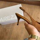 Scarpin Arezzo Camurça Salto Kitten Slingback A138550002
